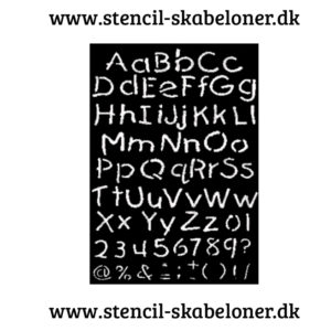 Alfabet stencils - store og små bogstaver