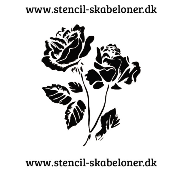 Shabby chik rose stencil til flotte dekorationer på malede møbler, vægge, hjemmelavede skilte