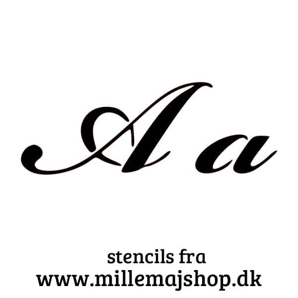 Alfabet Stencil Skraskrift Lav Nemt Flotte Tekster Store Og Sma