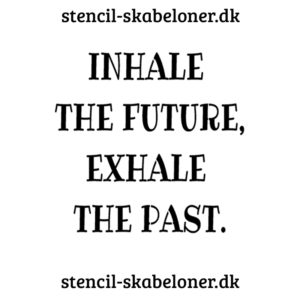 citat - inhale the future - stencil