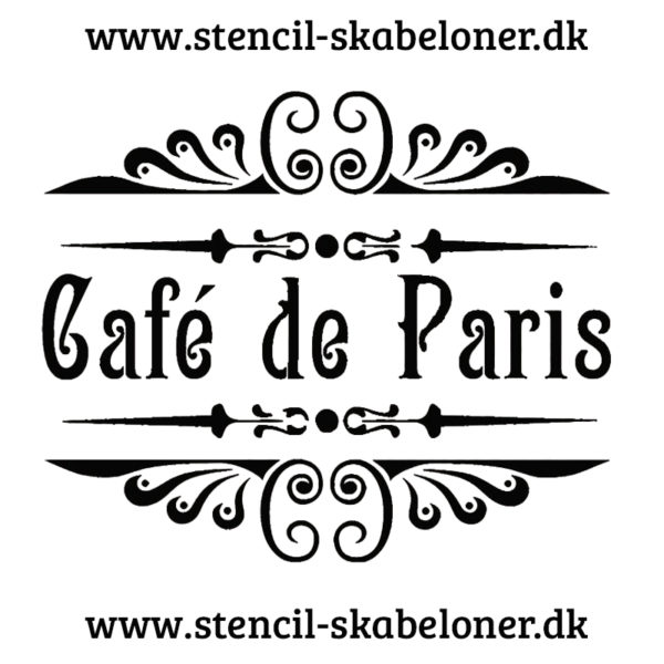 flot fransk cafe stencil
