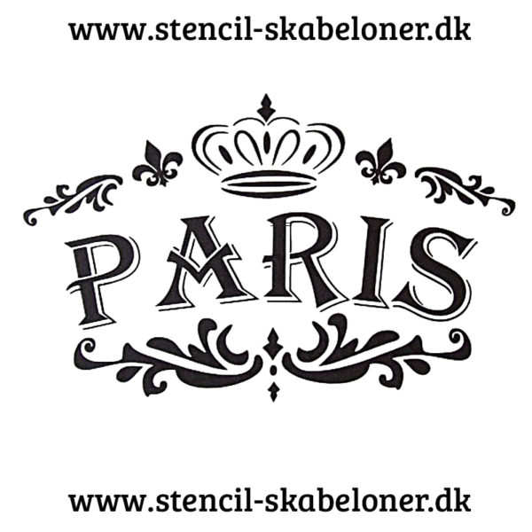 shabby chic stencil - paris