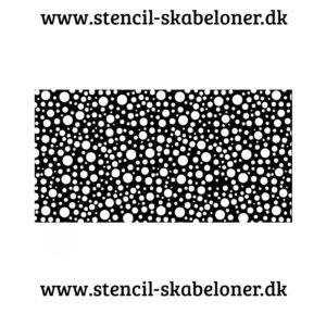 Stencil med prikker i forskellige størrelser