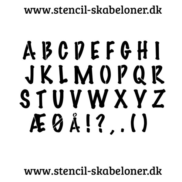 marker - alfabet stencil