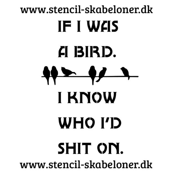 if i was a bird stencil nr 1