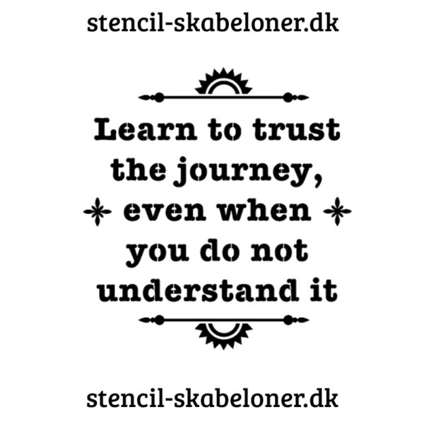 Citat stencil - learn to trust 1
