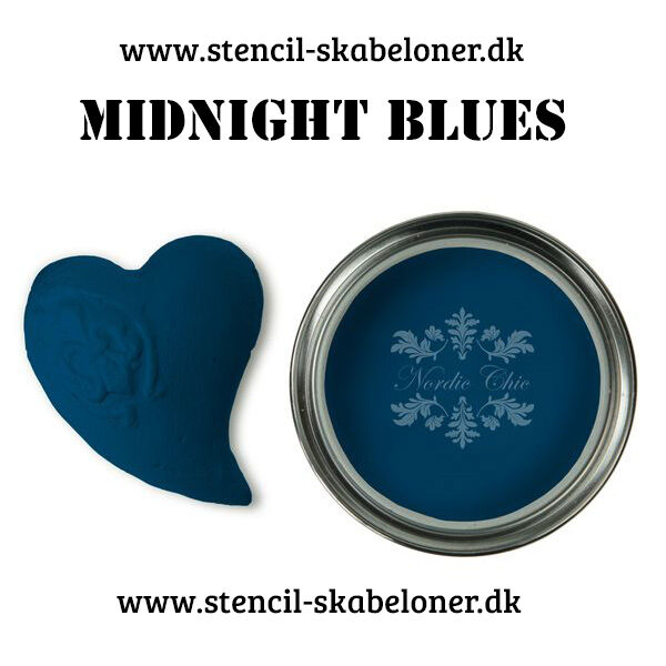 Midtnight blues er en meget rig blå klkmaling. Farven har høj intensitet
