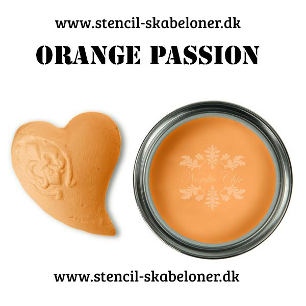 Orange kalkmaling - passion er det rette ord for denne varme orange farve. til dig der elsker friske farver til dine malede møbler
