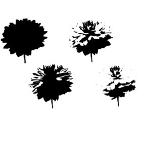4-lags blomster stencil