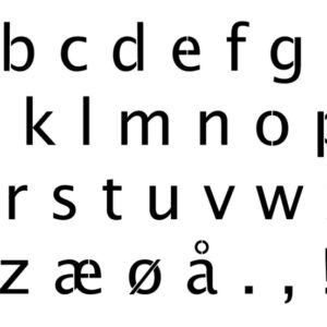 Alfabet skabelon med små bogstaver