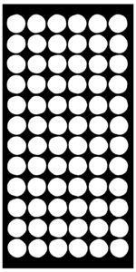 Skæve cirkler - omvendt stencil
