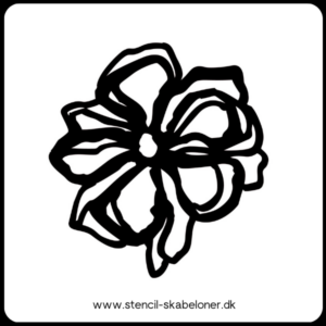 Blomster stencil med tykkere streger, ideel til scrapbooking og malerier