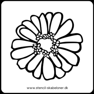 Håndtegnet blomster skabelon i outline design, perfekt til store flader og malerier