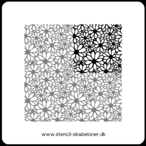 Repeat pattern blomster stencil brugt til at skabe smukke mønstre på vægge
