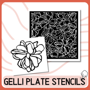 Gelli plate stencils til kreative tryk