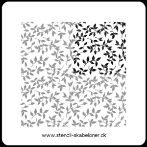 Gentagende blad skabelon brugt til dekoration af store flader og DIY-projekter