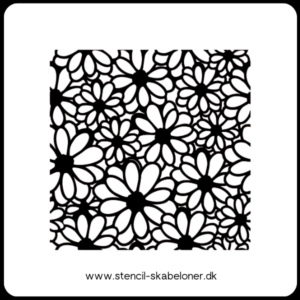 Billede af outline blomster stencil til brug i kort, gelli print og scrapbooking