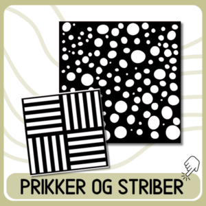 Stencils med prikker og striber