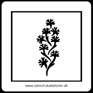 Vandplante stencil med bløde, organiske former – til lag-på-lag og undervandstema