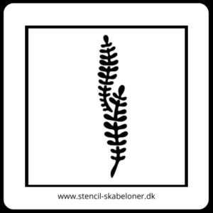 Tang stencil med opretstående ranke – skabelon til maling og kreativ dekoration i havtema.