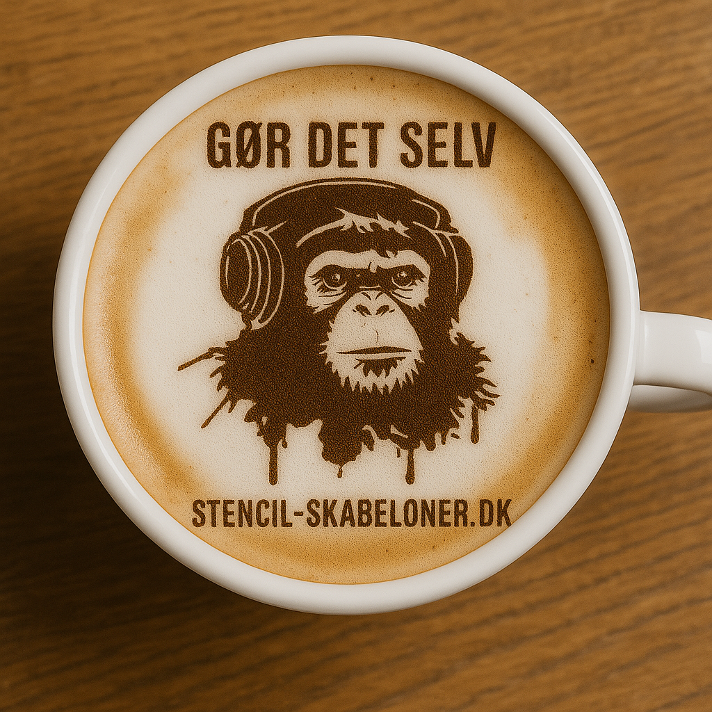 Kaffe stencils til personlig branding på cafeer
