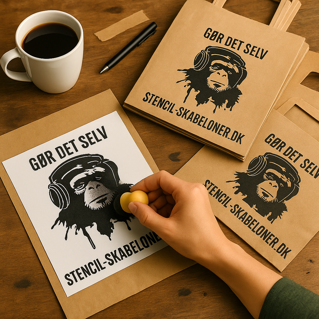 Personlig branding på papir poser