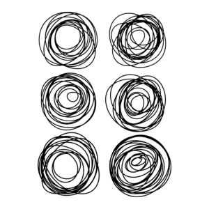håndtegnede cirkel stencils til maling sæt med 6 designs