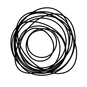 cirkel stencil med ujævne linjer til kreative projekter