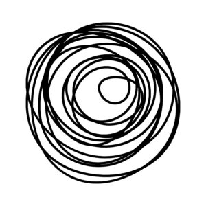 håndtegnet stencil cirkel til gelli print og maling